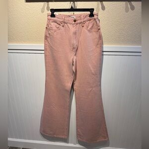 Pink Flared Wrangler Jeans